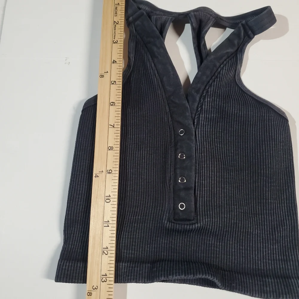 FP Movement by Free People Charcoal Ribbed Tank Top - Picture 6 of 7